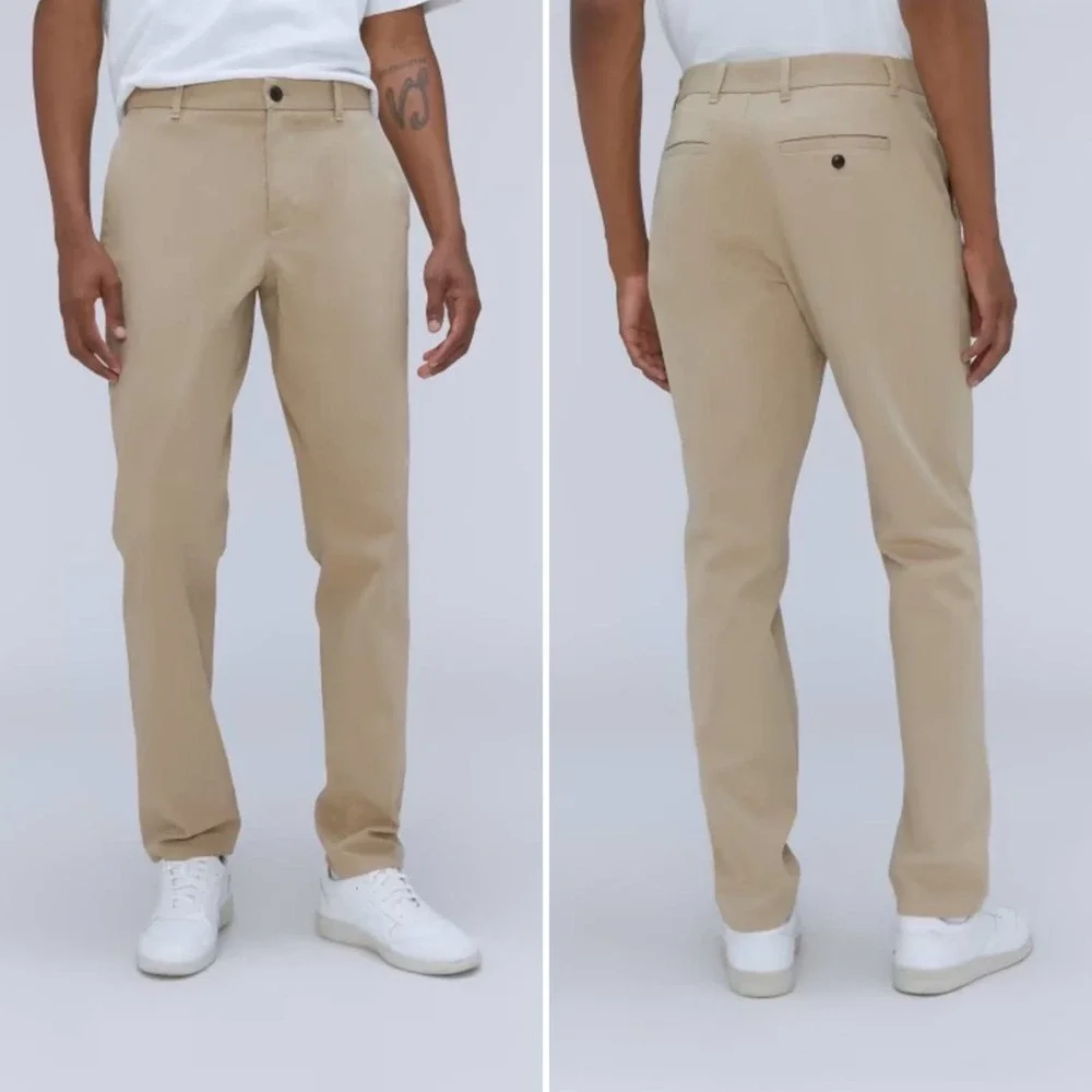 EVERLANE The Performance Chino Pants in Trench Coat Khaki Tan Stretch 32x30 NEW